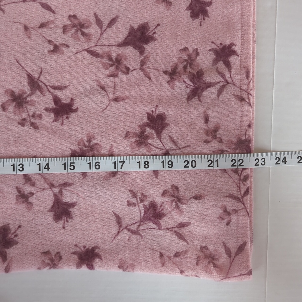 Sarah Spencer Lambswool Angora Rabbit Hair Floral Sweater MEDIUM Pink - Picture 9 of 9